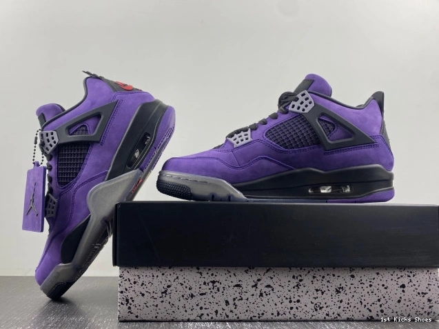 1st Kicks Shoes 4 Suede x Air Scott Jordan Travis Purple 0723